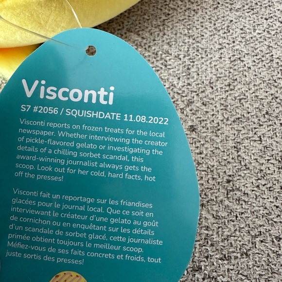 Nwt 7" Visconti The Limone & Cioccolato Amaretto Squishmallow - Picture 5 of 5